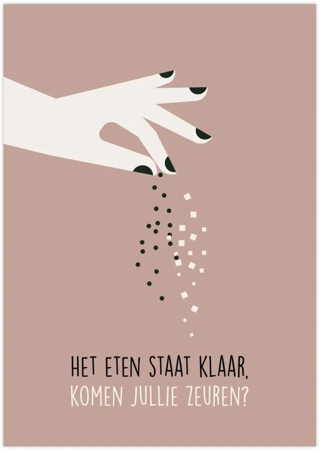 GiveX Give-X - Poster - A5 - Het eten staat klaar, komen jullie zeuren? Multi