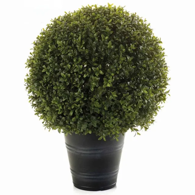 Emerald Kunstplant Buxus bol in pot UV 53cm - Kunstplant voor binnen Groen