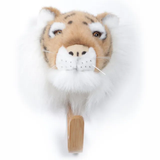 Wild&Soft Wild & Soft Houten dierenkapstok - Tijger Bruin