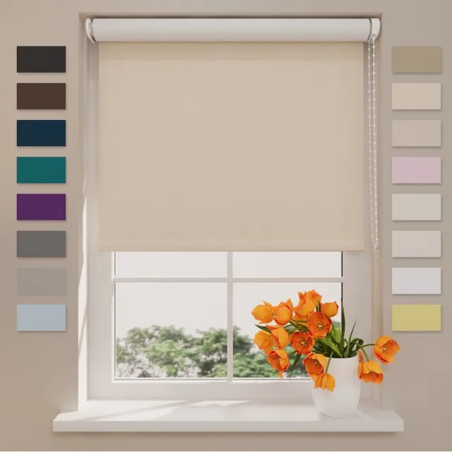 DTCH Rolgordijn Easy Verduisterend - Camel - 110 x 190 cm