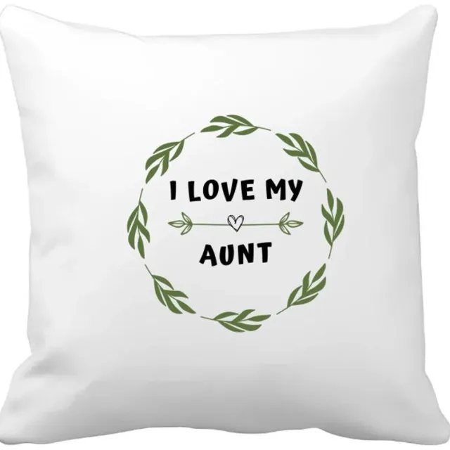 Akyol i love my aunt Kussen hoes - Tante - liefste tante - verjaardag - cadeautje voor tante - tante artikelen - kado - geschenk - 40 bij 40 cm Multicolor