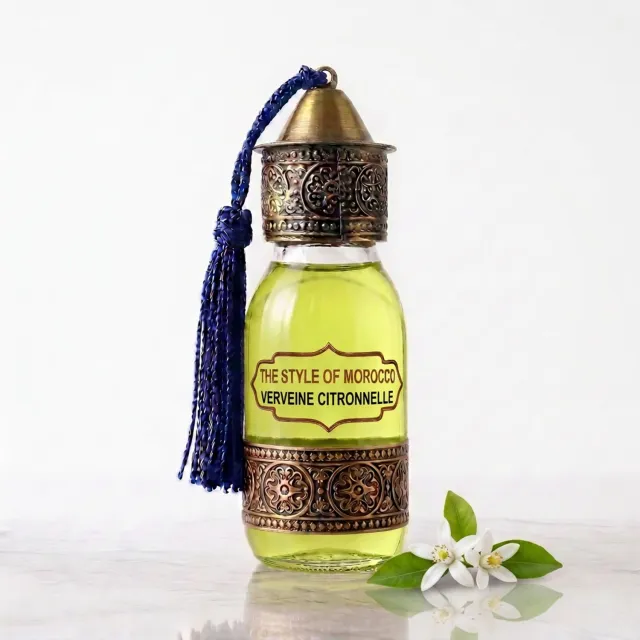 The Style Of Morocco Geurolie Verveine & Citronelle 60 ml – Voor aromabrander – The Style Of Morocco zacht saliegroen