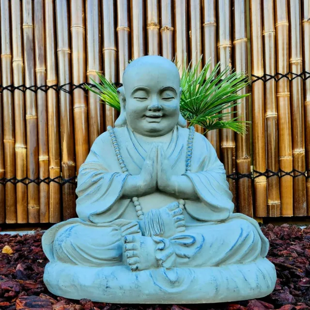 Inspiring Minds Boeddha beeld monnik meditatie 53cm grijs