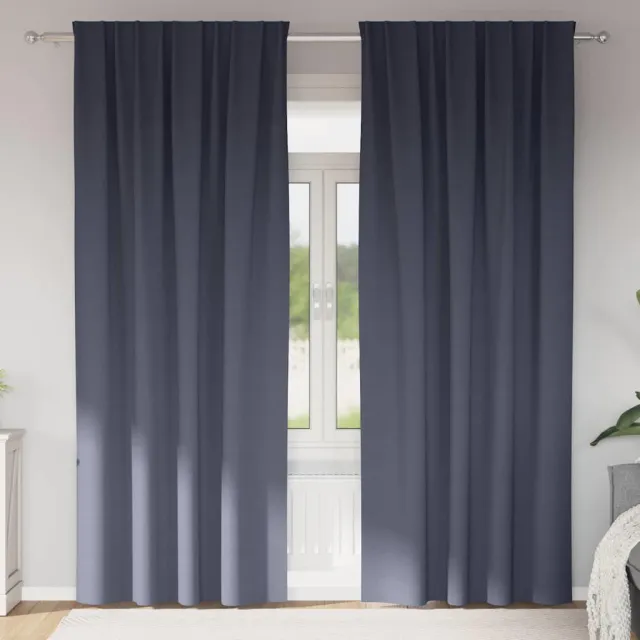 vidaXL Zwart-out Gordijnen met Ringen 2 st Antraciet 245 x 140 cm Anthraciet