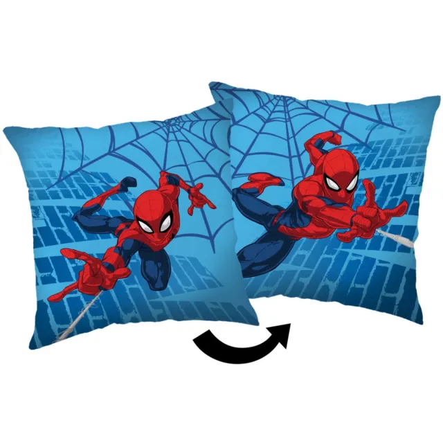 Jerry Fabrics s.r.o. Spiderman Blauw fluwelen kussenhoes 40x40 cm