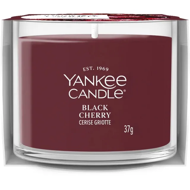 Yankee Candle Black Cherry - Mini Filled Votive - 10 branduren Rood
