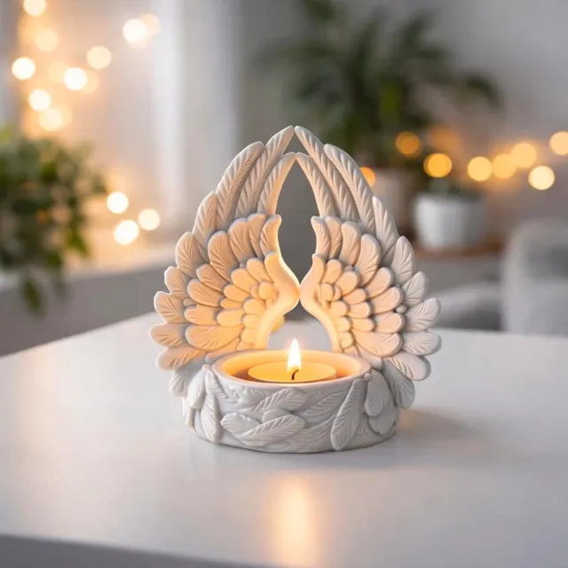 Jay´s 3d shop Kandelaar met engelenvleugels Beige