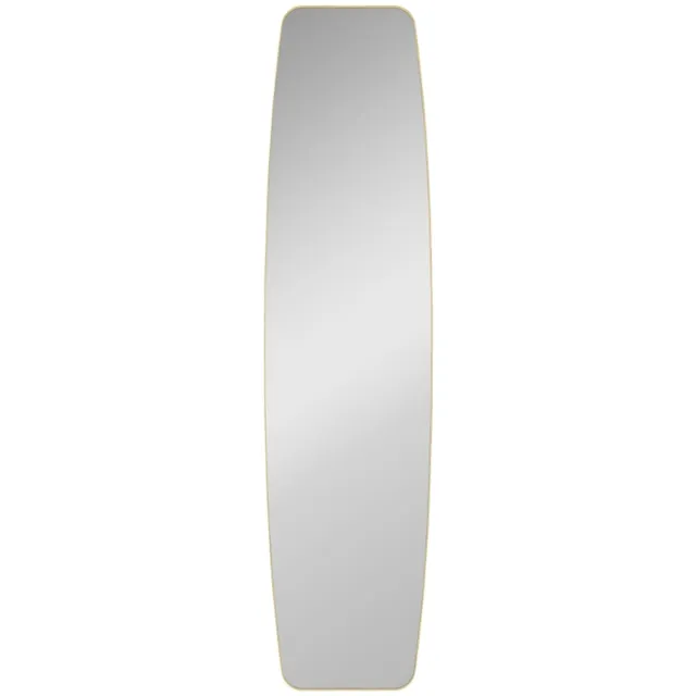 ZYLARO Raamspiegel - Metalen frame - Decoratieve hangspiegel - Gangspiegel - 160 x 40 x 3 cm - Goud goudtint