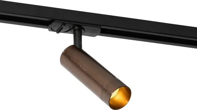 QAZQA jeana luxe - Moderne Spot railsysteem verlichting, railverlichting geschikt voor led - 1 lichts - Ø 4 cm - Brons - Woonkamer | Slaapkamer | Keuken Brons - 1 lichts