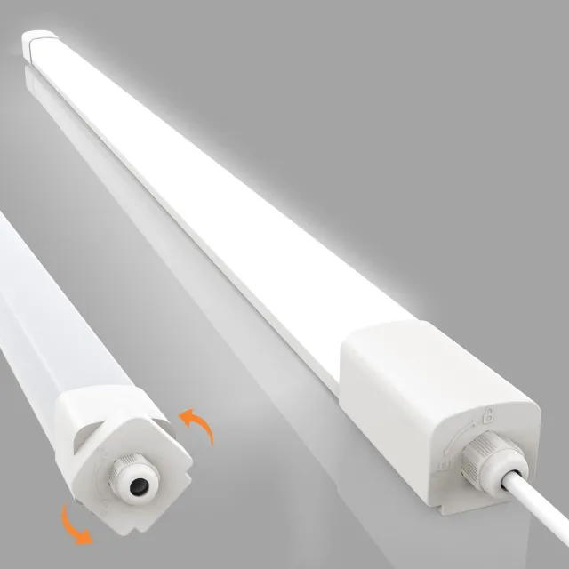 Amdelne LED Batten 150cm - 45W 4100lm - 5000K Neutraal wit - LED TL Armatuur - Feuchtraumleuchte - Flikkervrij - IP65 - Doorkoppelbaar - Voor werkplaats, schuur en als onderbouwverlichting Koud wit