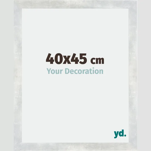 yd. Your Decoration - Fotolijst 40x45 cm - MDF - Zilver Glanzend Vintage - Mura