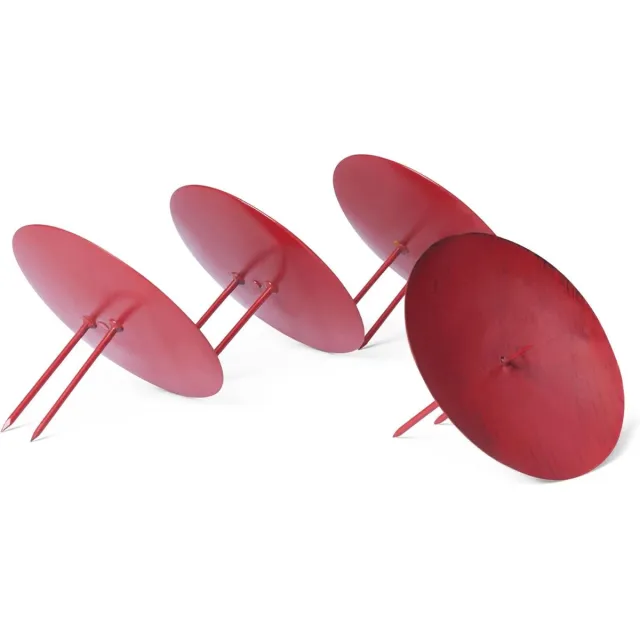 Novaliv Set van 4 kaarsenplaatjes Adventskrans kaarsenspeld ROST kaarsenhouder voor kaarsen, kaarsenstoker, kaarsenhouder voor kransen, kaarsentuit, metalen kaarsenhouder, kaarsenspeld Adventskrans kaarsenhouder, tafeldecoratie roest