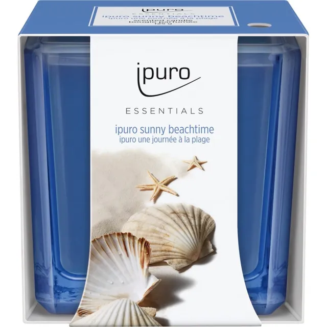 Ipuro geurkaars sunny beachtime blauw
