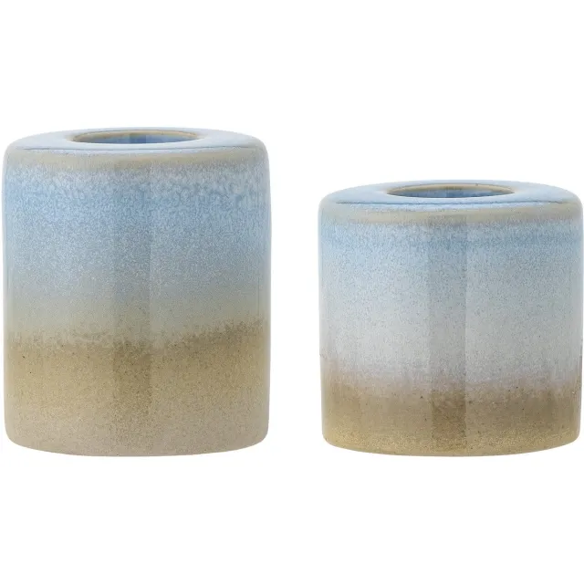 Bloomingville Kandelaar Safie blauw S/2