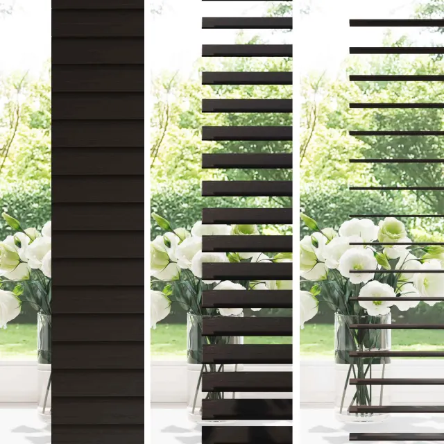 vidaXL Venetiaanse jaloezie Donkerbruin 95 x 250 cm 35 mm
