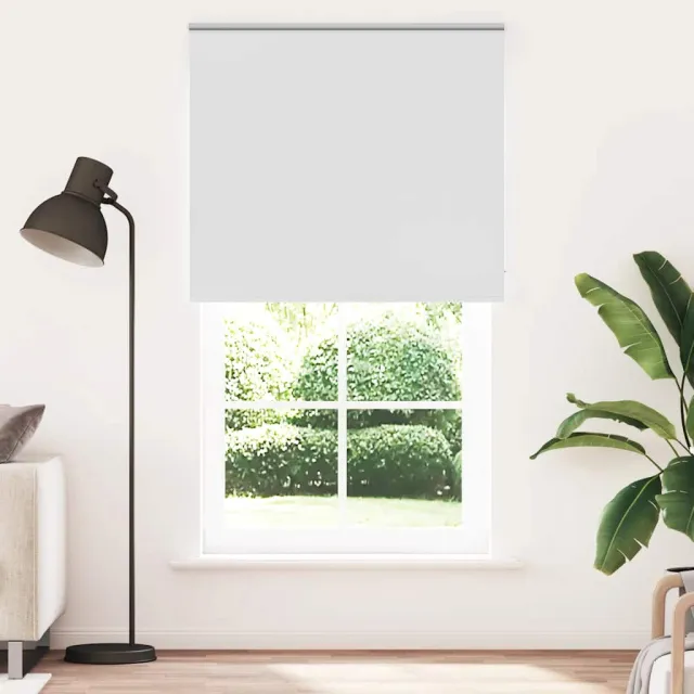 vidaXL Rolgordijn verduisterend 125x210 cm stofbreedte 121,6 cm wit