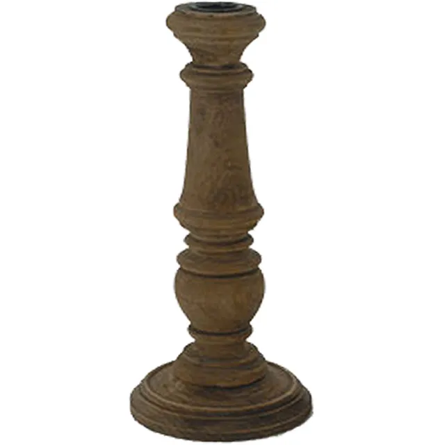 by Mooss Kandelaar - Hout - 25cm - Landelijk - Sober - Stoer - Hip - Trendy - Decoratie - Decoratief - Gezellig