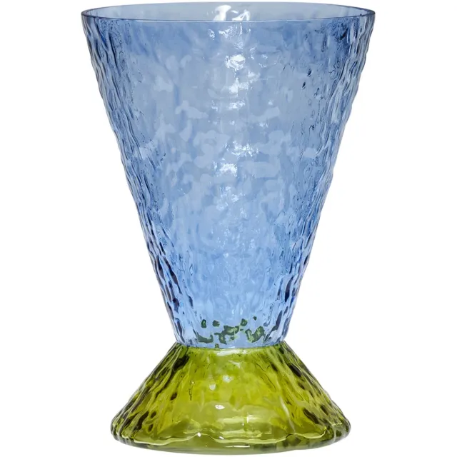 Hübsch vaas Abyss Blue Olive Blauw