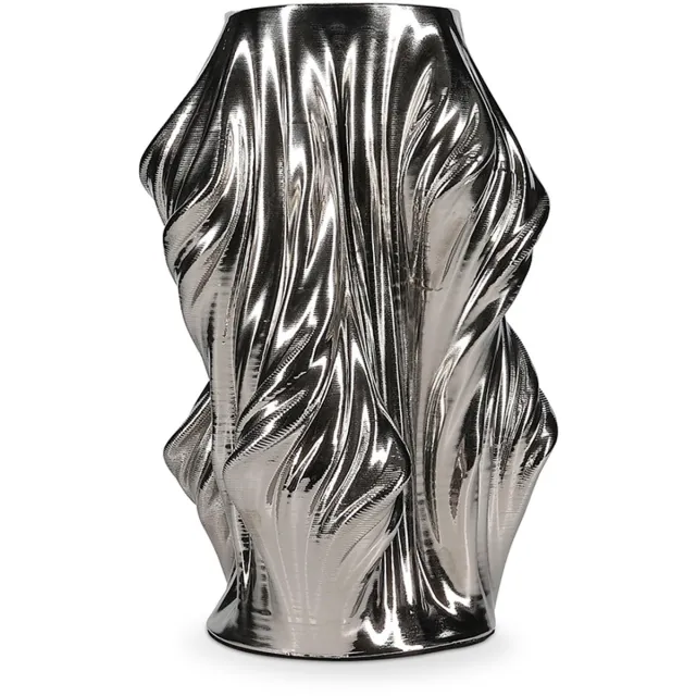 SP Collection Vaas 20x20xH28,5cm satin silver Vea Zilver