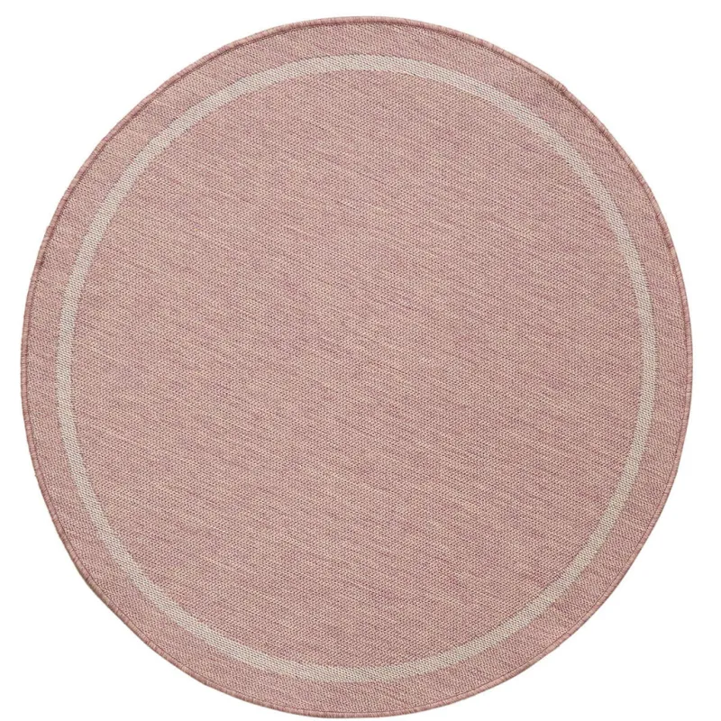 NOUS Living rond vloerkleed roze, Ø120 cm