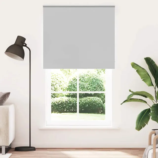vidaXL Rolgordijn verduisterend 120x210 cm stofbreedte 116,6 cm grijs