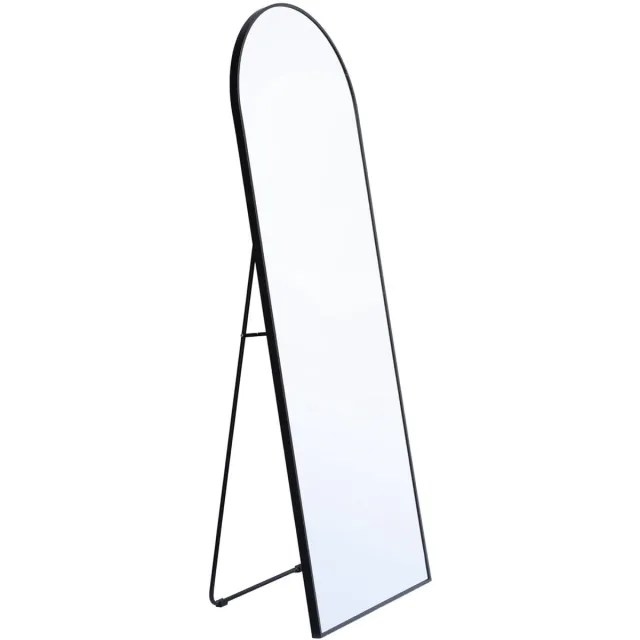 sweeek Vrijstaande spiegel in zwart aluminium 165cm