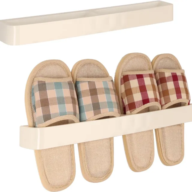 NAXSIR Wandgemonteerd schoenenrek, opbergrek, beige