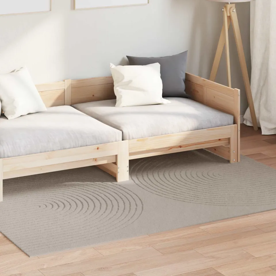 vidaXL Binnen kleed GALATI Beige 140 x 200 cm Polyester Medium Pile, foto 3