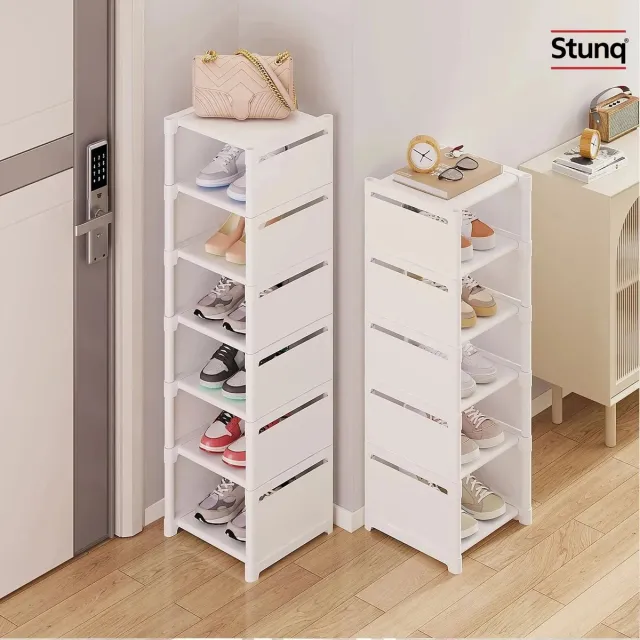Stunq Stapelbaar Schoenenrek 8 Lagen - Modulair Wit Schoenenopberger