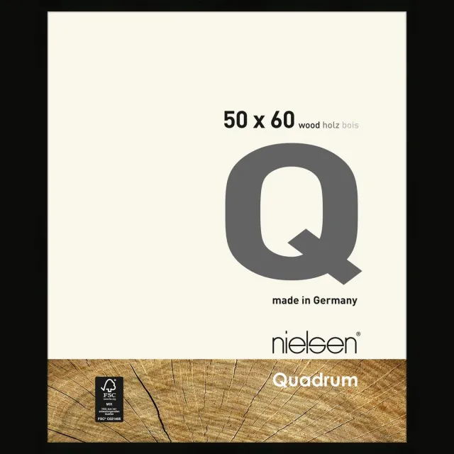 Nielsen Quadrum Houten Wissellijst Black 50x60cm Zwart