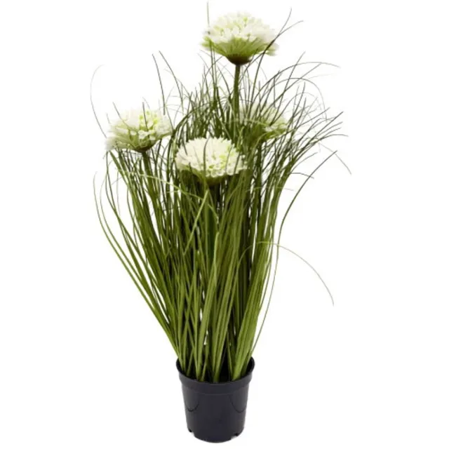 Oosterik Home Siergras met bloem wit H 47 cm kunstplant Oosterik Home onbekend