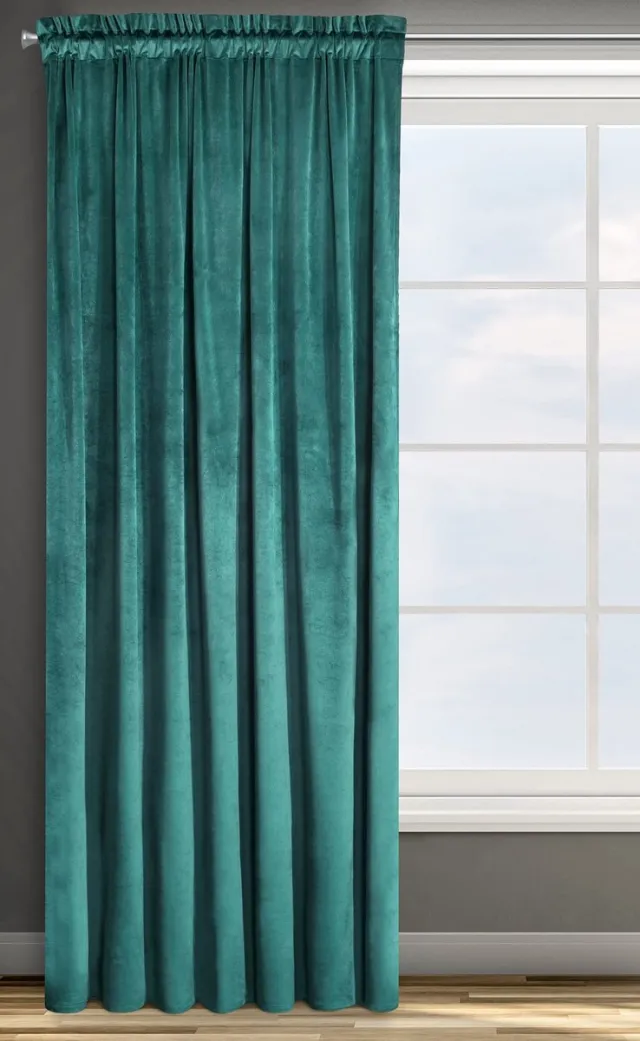 Ibenzoa Donker Turquoise Pluizig Gordijn - 140x270cm
