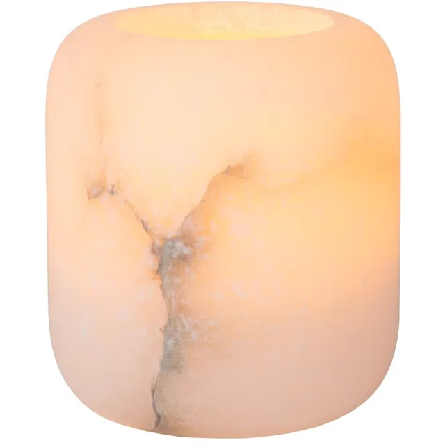 Atmooz Indy S Theelichthouder - Waxinelichthouder - Handgemaakte Look - Natuurlijk Windlicht - Bohemian Sfeerlicht - Beige