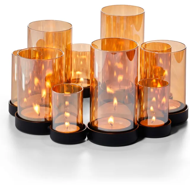 Philippi Lichtermeer Horizonte Kandelaar - Glas Goud - Basis Zwart