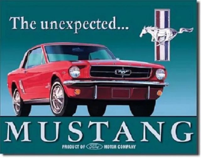 Desperate Enterprises Mustang The Unexpected. Metalen wandbord 31,5 x 40,5 cm. multi