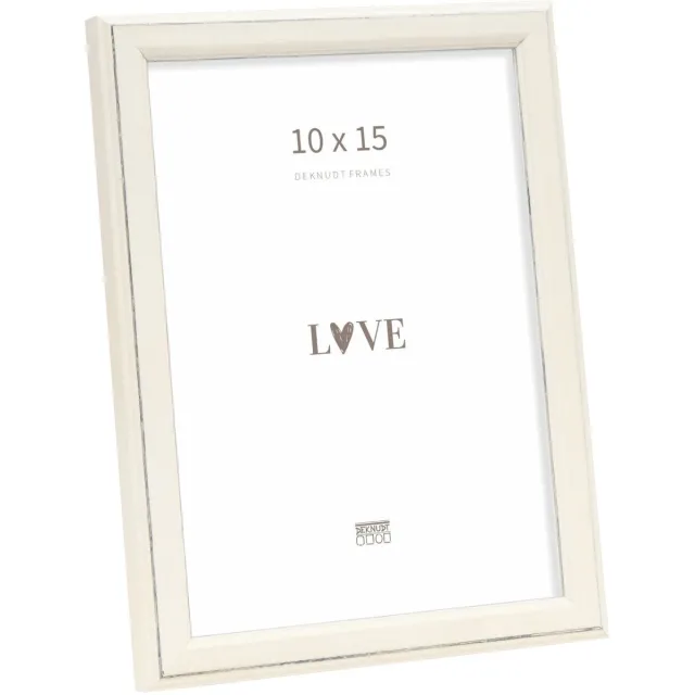 Deknudt Frames fotolijst S236F1 - wit landelijk hout - foto: 10x15 cm wit,landelijke stijl