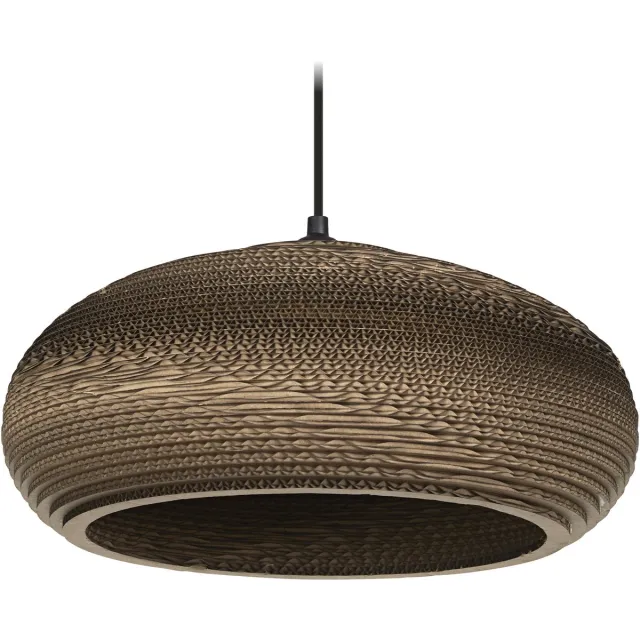 Osram hanglamp Decor Cardboard Drop bruin van golfkarton, lichtgewicht, E27, diameter 400 mm, duurzaam dankzij vervangbare lichtbron, eenvoudige montage