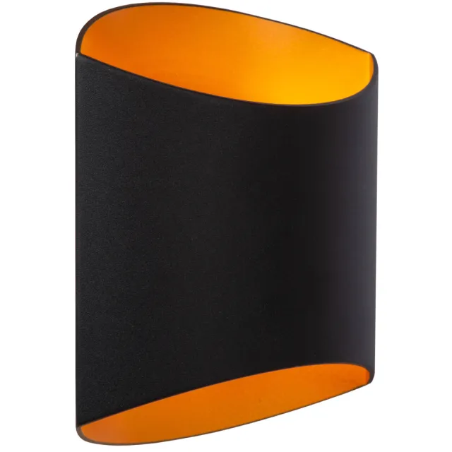 Lucide DILETTA - Wandlamp - 1xG9 - Zwart Zwart, Mat Goud / Messing