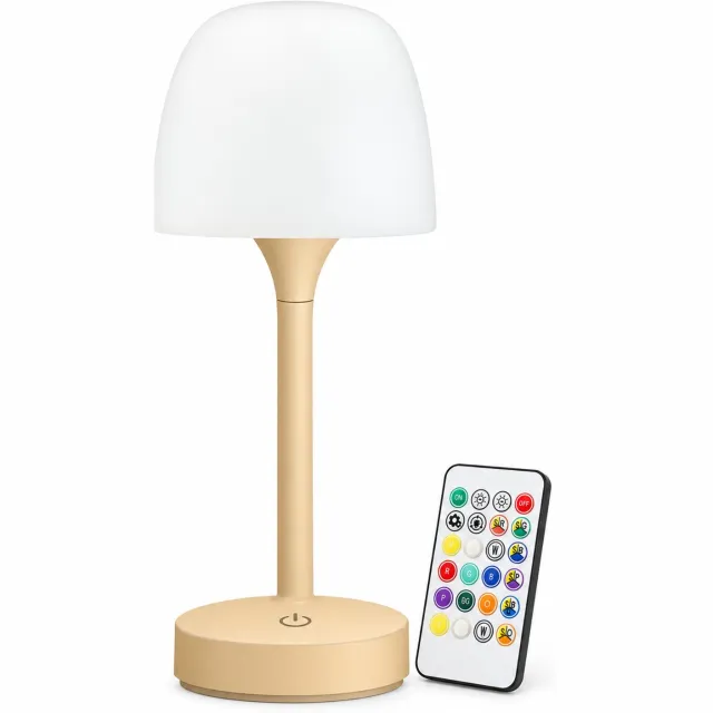 Bobypet Sfeerverlichting - Douchelamp - Met Aanraak en Afstandsbediening - Oceangolf Projector - Draadloze Lamp - 16 Kleuren - Voor Douche en Badkuip - Beige Geel
