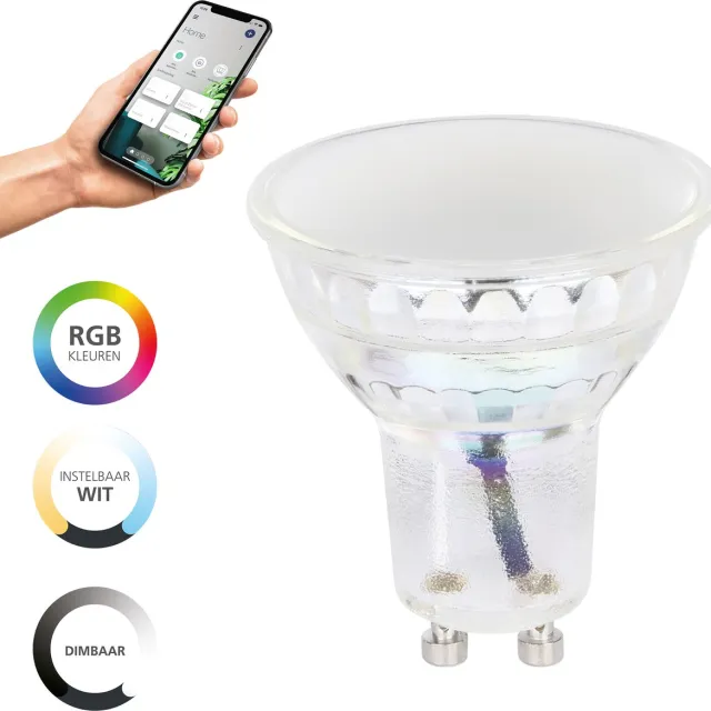 EGLO connect.z Smart LED Lamp - GU10 - Ø 5 cm - Instelbaar RGB & wit licht - Dimbaar - Zigbee