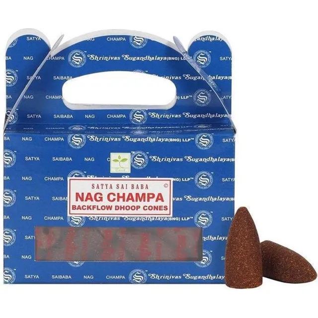 Satya Zentana Satya Backflow Wierook Kegels - Nag Champa - Holle Wierookkegels - 24 Stuks Multicolor