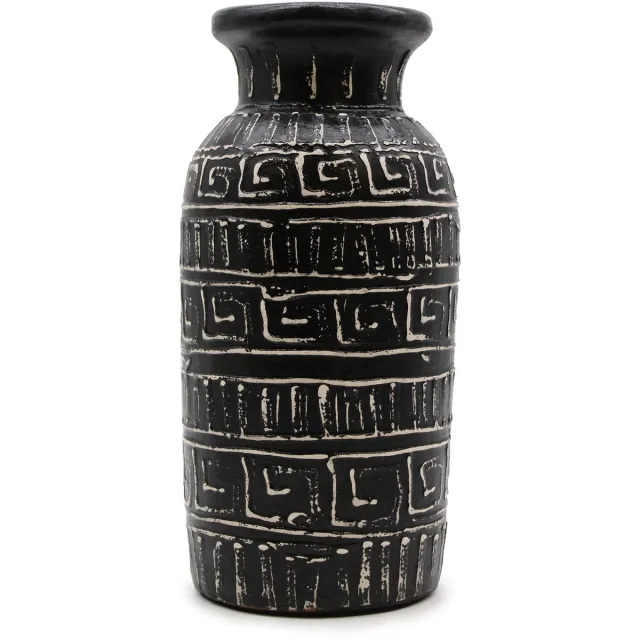 Ancient Wisdom Griekse rechte vaas - Chocolade multicolor