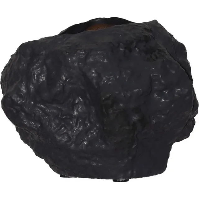 Element Accessories Keramische vaas ; look van rots of steen, trendy natuurlijk design. CHU20ZW zwart