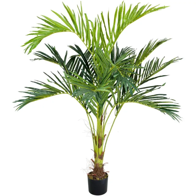 Decovego Grote kunstpalm, kunstplant, realistische arecapalm, 140 cm hoog, balkondecoratie, Decovego Green
