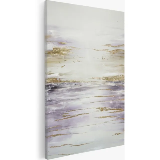 Saammp Canvas Schilderij - Pastel - Paars - Abstract - 20x30 - Foto op canvas - Wanddecoratie - Muurdecoratie Woonkamer - Slaapkamer decoratie - Canvas Print Multicolor