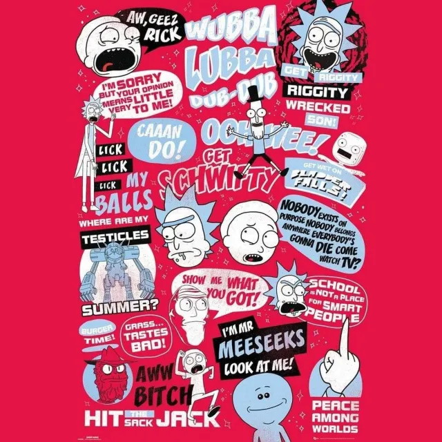 ABYSTYLE GBeye Poster - Rick And Morty Quotes - 91.5 X 61 Cm - Multicolor Divers