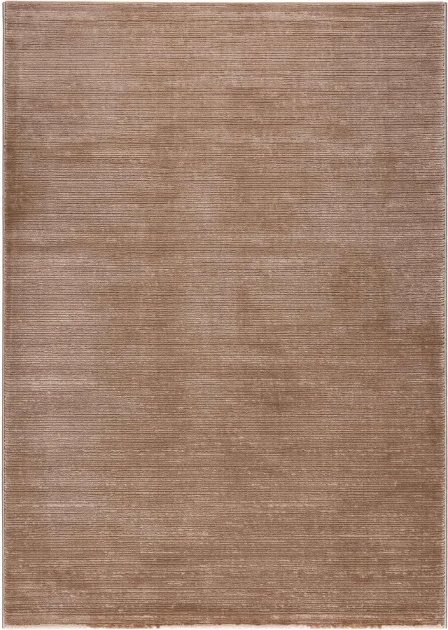 flycarpets ELEGANZA VLOERKLEED GESTREEPT MODERN LAAGPOLIG - DONKERBEIGE Bruin