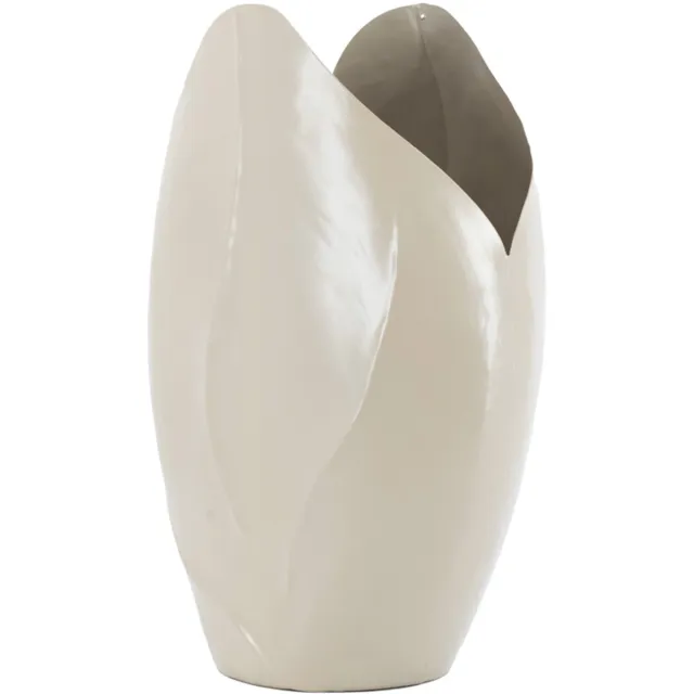 homebound by ky Metalen vaas flower sand | bloemenvaas Beige