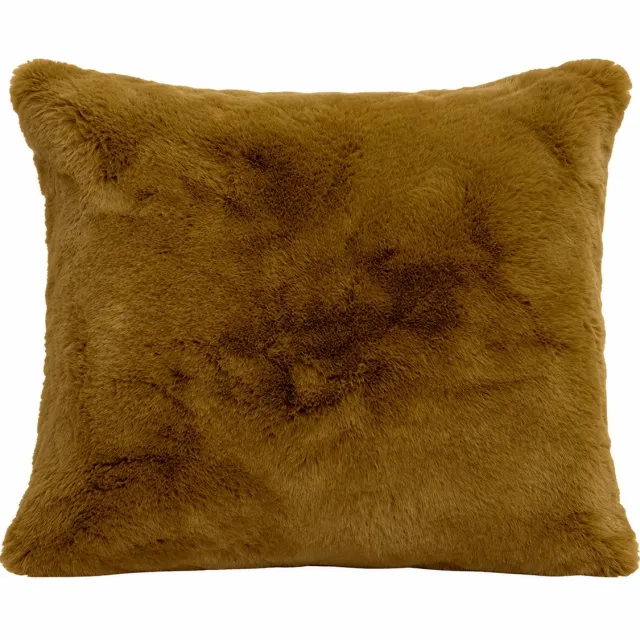 Haomy Chamonix kussen faux fur - gold - 45x45 cm