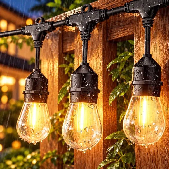 Shine Solar Lichtsnoer Buiten - 8,5 Meter - 12 LED Lampen - Hybride (Zonne-energie & Stekker) - IP65 Waterdicht - Inclusief Afstandsbediening & Timer - Vintage Classic